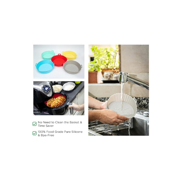 Reusable Air Fryer Silicone Pot With Handle 5 Pcs Best Price In Sri