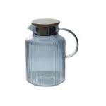 High Brossilicate Glass Jug with Steel Lid No.032