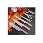 Colorful High Carbon Stainless Steel Kitchen Knives Set 6 Pcs - Image 2