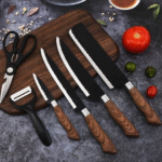 6 Piece Non-Stick Coating Kitchen Knife Set - Image 2