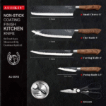 6 Piece Non-Stick Coating Kitchen Knife Set - Image 3