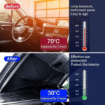 Car Windshield Umbrella with Leather Pouch - Image 3