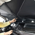 Car Windshield Umbrella with Leather Pouch - Image 4