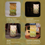Chinese Style Folding Night Lamp - Adjustable LED Paper Lantern Table Light - Image 4