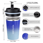 Double colour Smart Temperature Travel Coffee Mug with LED Display - Image 4