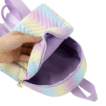 N‑50 Women’s Quilted Pastel Mini Backpack - Image 3