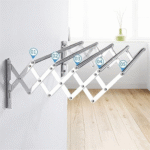 Wall-Mounted Stainless Steel Clothes Rack – 80cm - Image 2