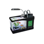 Mini Desktop Fish Tank Aquarium with LCD and Lamp - Image 2