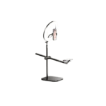 RTAKO ZJ-FP02 Kit Overheard Phone Mount 55cm with Phone Clamp and Ring Light