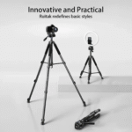 RTAKO VT-860S 170cm Carbon Steel Photography Tripod with Phone Clamp - Image 2