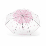 Transparent Flower Design Umbrella
