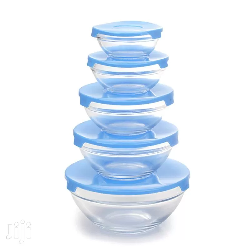 5Pcs Glass Bowl Set with Lid