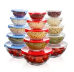 5Pcs Glass Bowl Set with Lid - Image 2