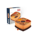 Square Masala Box with 7 Compartments & Spoon - Image 2