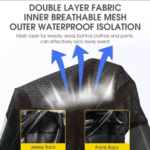 Heavy Material Adult Bike Raincoat Suit Jacket Pants Full Set - Image 4