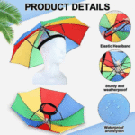 Portable Kids and Adults Head Umbrella - Image 2
