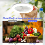 36W Dimmable Mini LED Ceiling Fan Lamp - Image 3