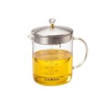 Borosilicate Measuring Glass Pot Jar With Lid - 1.2L