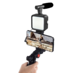 AY-49 Video Making Kit with LED Light, Mic & Mini Tripod - Image 3
