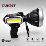 TARGET High-Power Rechargeable LED flashlight and built-in COB side work light.